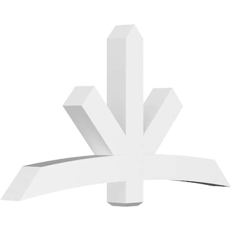 Ekena Millwork Alberta Architectural Grade PVC Gable Bracket, 72"W x 39"H x 6"D x 6"F, 13/12 Pitch GBP072X39X0606ALB00